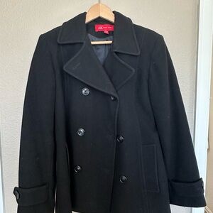 Anne Klein Women's Black Peacoat